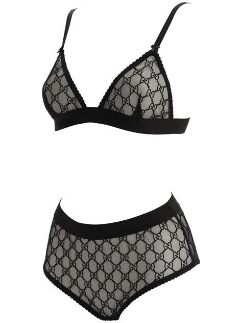 gucci gg embroidered mesh bralette|Gucci lingerie for women.